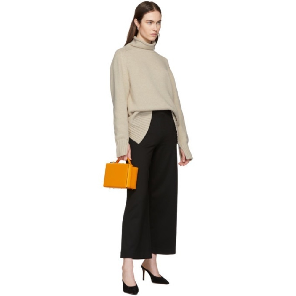 Joseph Beige Oversized Sloppy Turtleneck sweater pullover knit Nordic chic xs